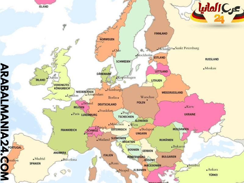 خريطة اوروبا الجيوسياسية